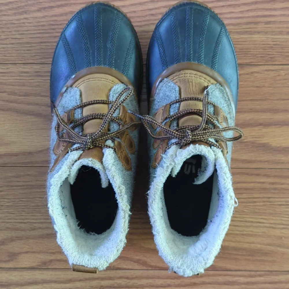 Sorel Brown Tan Gray Duck Boots - Picture 5 of 8